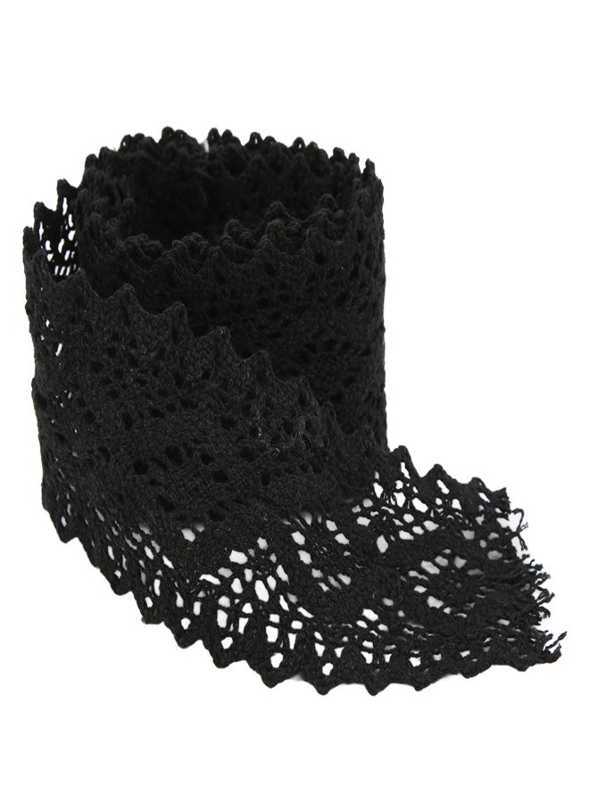 Lace Ribbon Cotton Thread 10 Yards Black Decorative Accessories for Clothing Decoration DIY Curtain - Image 5