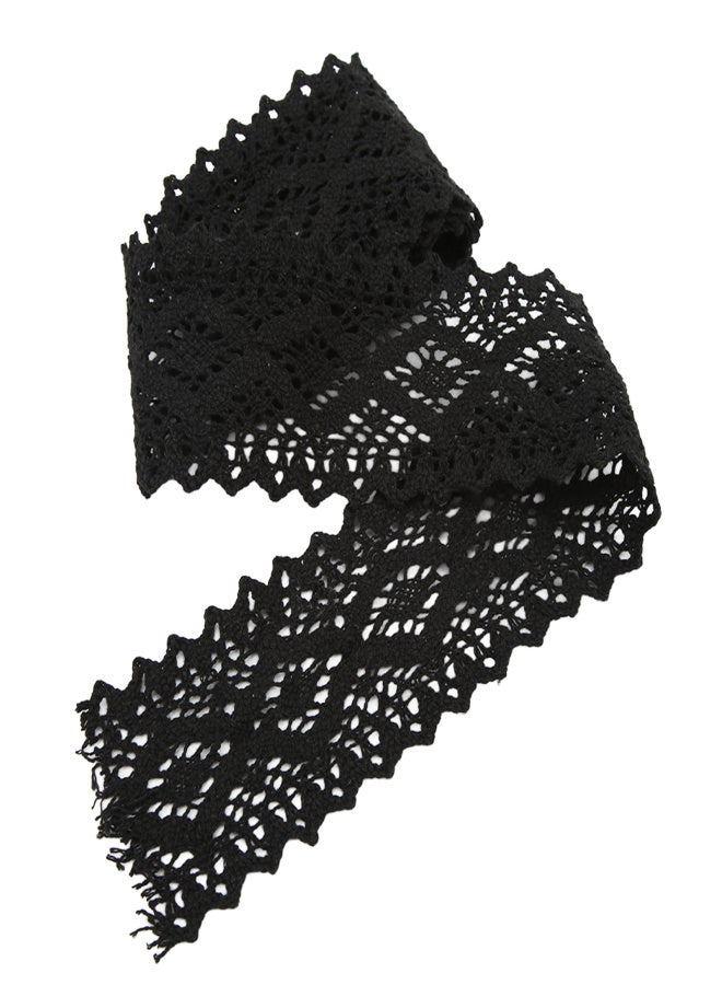 Lace Ribbon Cotton Thread 10 Yards Black Decorative Accessories for Clothing Decoration DIY Curtain - Image 4