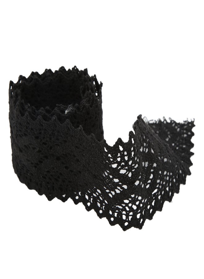 Lace Ribbon Cotton Thread 10 Yards Black Decorative Accessories for Clothing Decoration DIY Curtain - Image 1