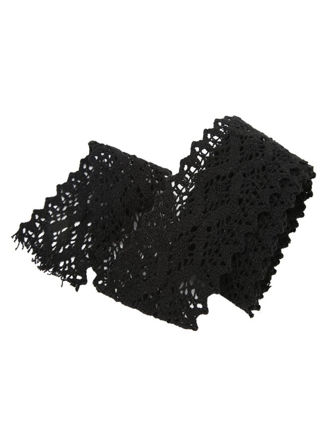 Lace Ribbon Cotton Thread 10 Yards Black Decorative Accessories for Clothing Decoration DIY Curtain - Image 3