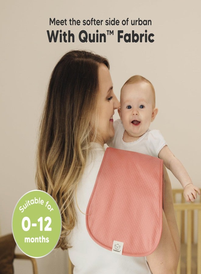 KeaBabies 5-Pack Organic Burp Cloths Baby Girl,Boy - Extra Large,Absorbent Baby Burp Cloths,Soft Burping Cloths for Babies,Newborn Burp Clothes,Cotton Burp Rags,Thick Burp Cloth (Muted Pastel/Quin) - Image 2