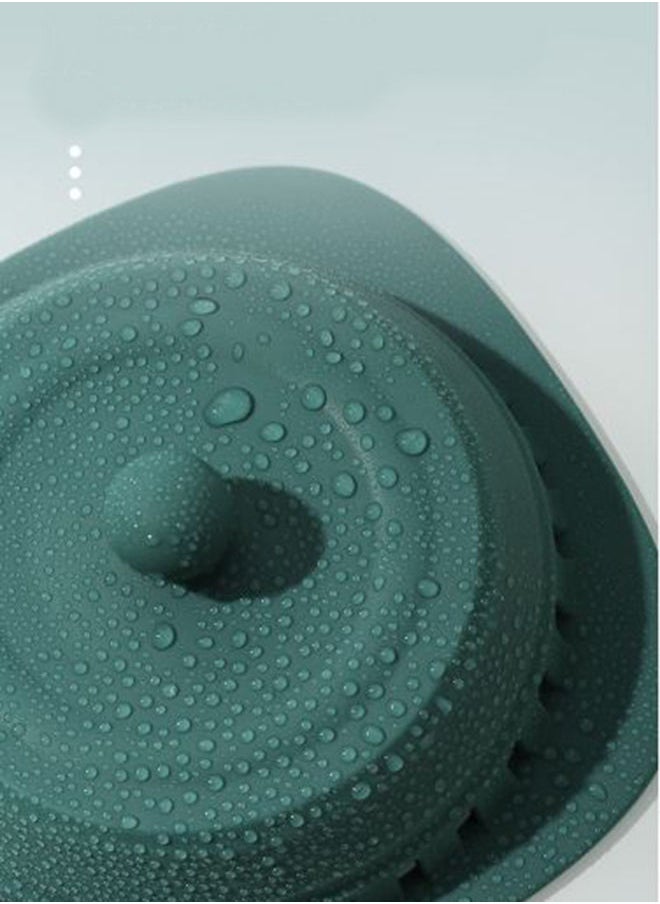 Y&D Silicone Anti-Clogging Floor Drain Sink Stopper Dark Green 15cm  - Image 5