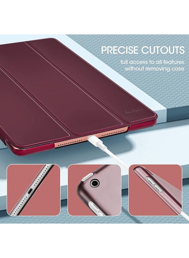 برو كيسيز جراب حماية لجهاز اي باد 10.2 الجيل التاسع 2021/ اي باد الجيل الثامن 2020/ اي باد الجيل السابع 2019 ، جراب اي باد الجيل التاسع، حافظة ذكية نحيفة صلبة لجهاز اي باد 10.2 بوصة- نبيذي، ظهر صلب - Image 2