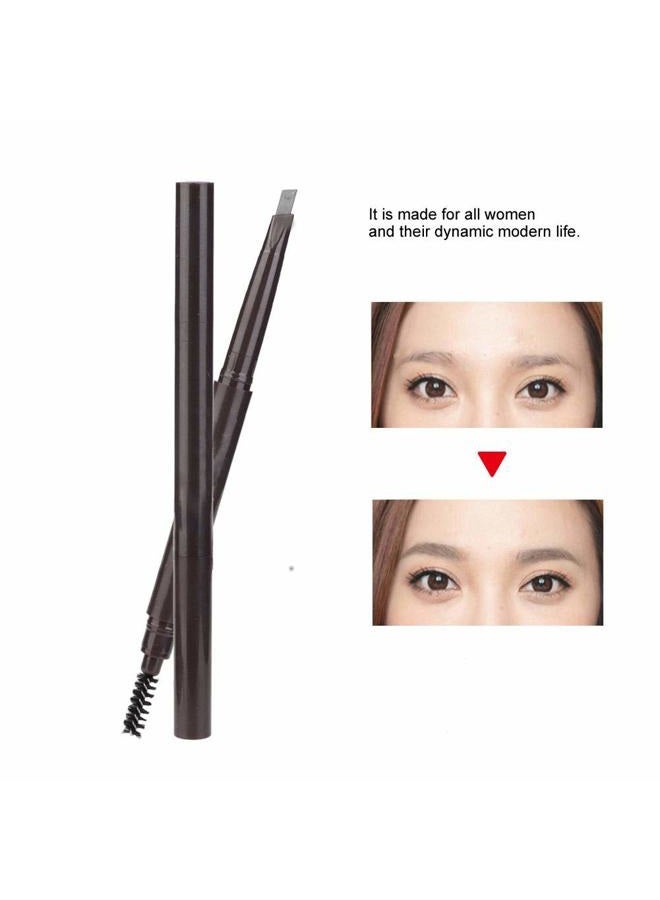 Rotekt Grey Eyebrow Pen with Brush, Gray Automatic Double-Ended Eyebrow Make-Up Pencil, Angled Tip and Spoolie Brush(4# gray) - Image 5