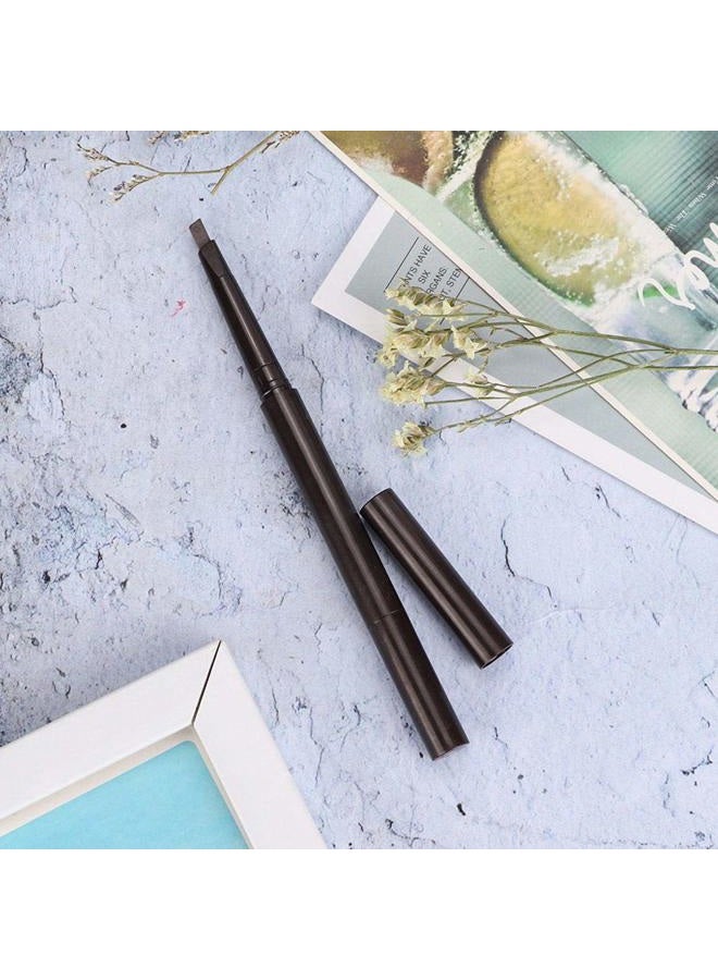 Rotekt Grey Eyebrow Pen with Brush, Gray Automatic Double-Ended Eyebrow Make-Up Pencil, Angled Tip and Spoolie Brush(4# gray) - Image 4