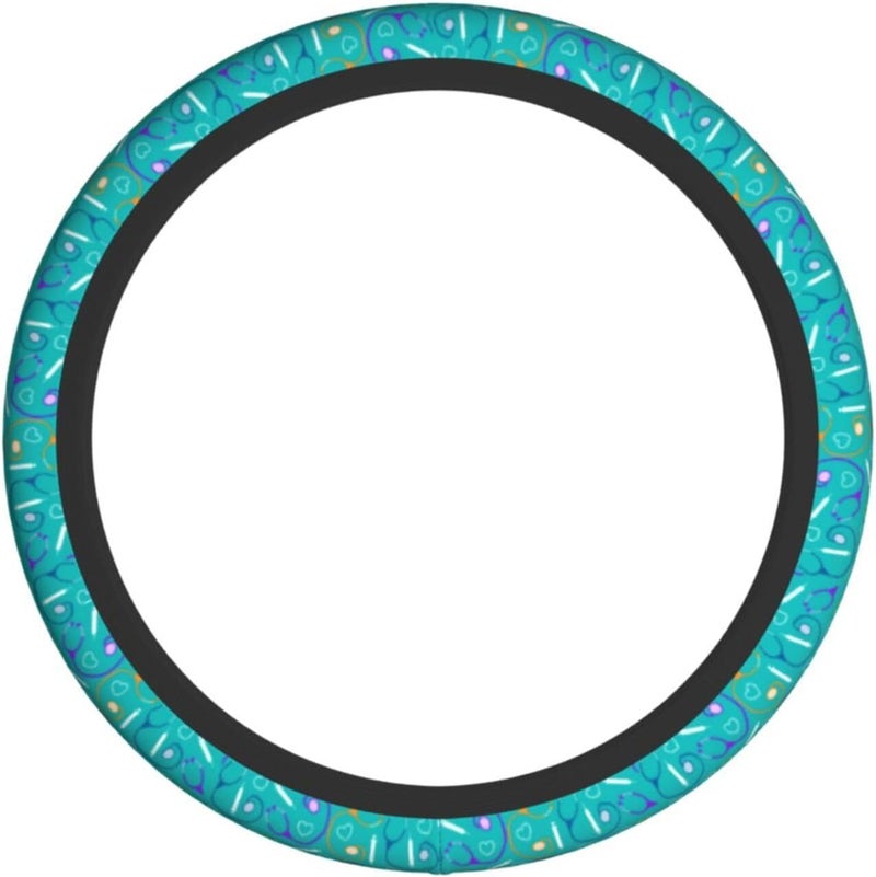 Car Steering Wheel Cover for Women Men, Non-Slip Breathable Steering Wheel, Medical Theme Nurse Steering Wheel Protector, Car Accessories - Image 2