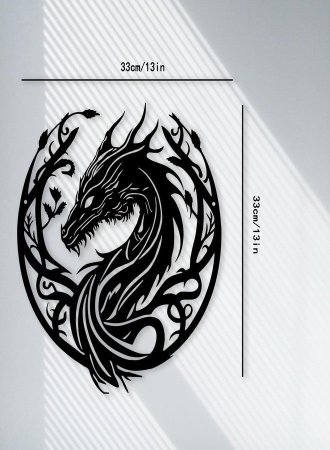 RESACO Metal Dragon Wall Art Dragon Wall Decor Western Room Decor Man Cave Decorative Dragon Head Wall Mount Dragon Lover Gifts - Image 2