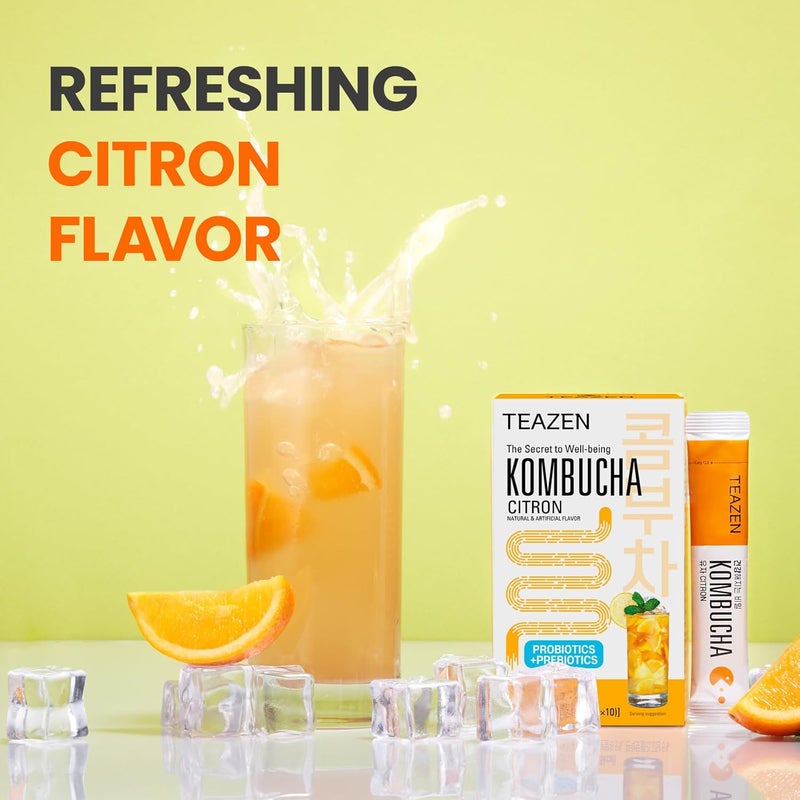 TEAZEN Kombucha Citron Probiotic Drink Mix - Image 3