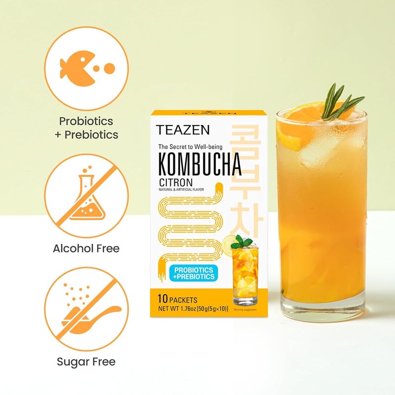 TEAZEN Kombucha Citron Probiotic Drink Mix - Image 4