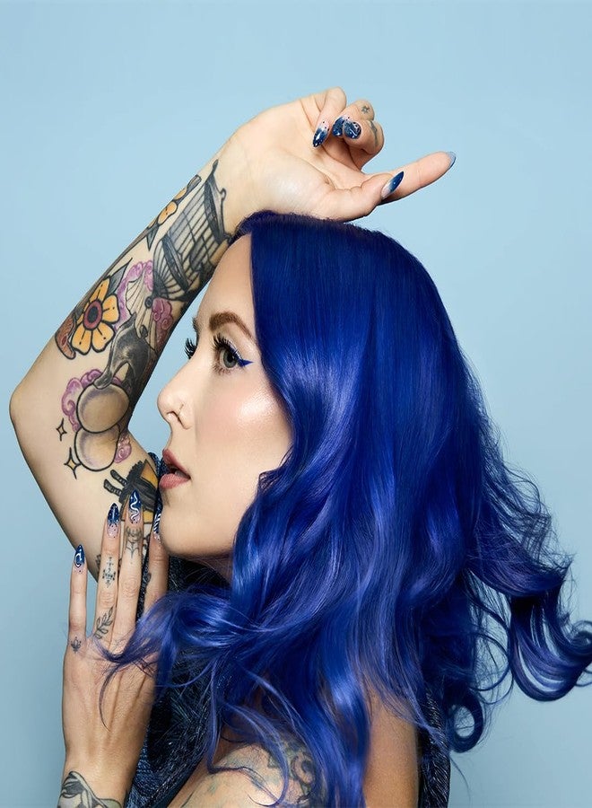 ARCTIC FOX صبغة شعر أركتيك فوكس شبه دائمة، نباتية وخالية من القسوة، مرطبة، خالية من الأمونيا، خالية من البيروكسيد، أزرق منتصف الليل، ساحرة، 5.6 أونصة سائلة - Image 2