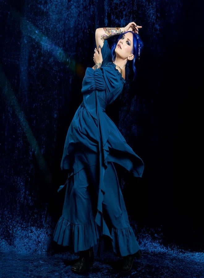 ARCTIC FOX صبغة شعر أركتيك فوكس شبه دائمة، نباتية وخالية من القسوة، مرطبة، خالية من الأمونيا، خالية من البيروكسيد، أزرق منتصف الليل، ساحرة، 5.6 أونصة سائلة - Image 4