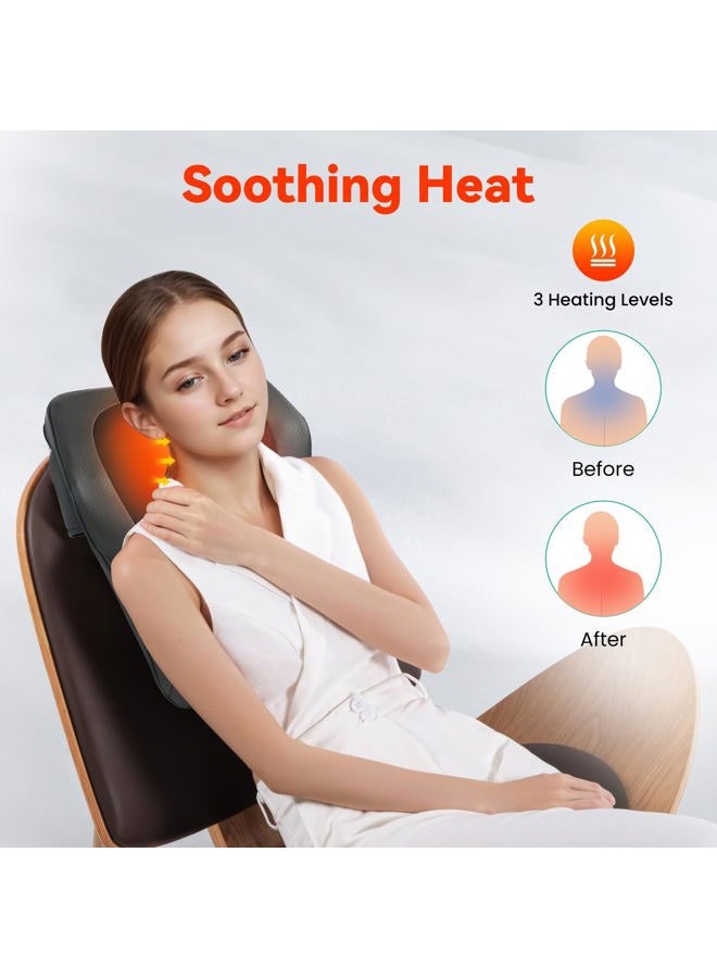 Snailax Shiatsu Lumbar and Neck Massager Massage Pillow for Back, Neck, Shoulder, Gifts, 32 x 11 x 39 cm, Black - Image 5