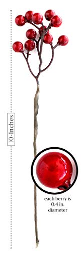 OLYPHAN Red Berry Picks Pip Berry Stems Winter Floral Sprays DIY Crafts, Wreath, Garland, Christmas Berries Ornaments Decoration-Decorative Home Holiday Decor, Table Centerpiece - Image 4