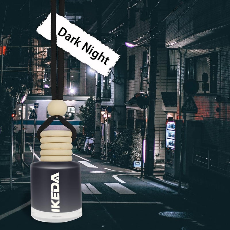 Ikeda Car Air Freshener: Hanging Car Smell Air Freshener | 10ml Round Hanging Car Decoration | Long Lasting Fragrance | For Auto Home | 1pcs (Dark Night(Circular)) - Image 3