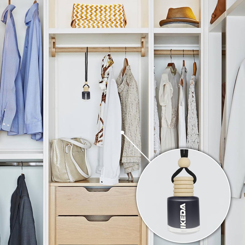 Ikeda Car Air Freshener: Hanging Car Smell Air Freshener | 10ml Round Hanging Car Decoration | Long Lasting Fragrance | For Auto Home | 1pcs (Dark Night(Circular)) - Image 4