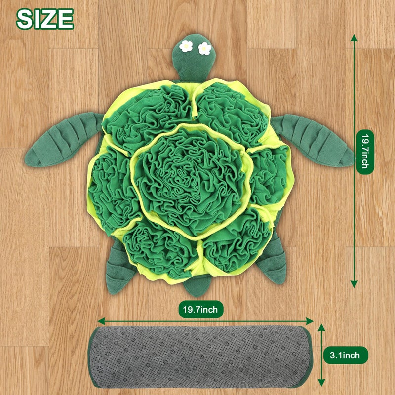 FLERDMAU Snuffle Mat for Dogs - Interactive Puzzle Feeding Game for Stress Relief & Foraging Skills | Dog Toys to Keep Them Busy | Small/Medium/Large Dogs Turtle Design - Image 5