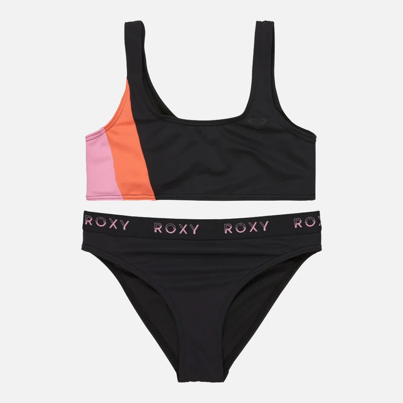 Roxy Colorblock Two-Piece Swim Set - Kids