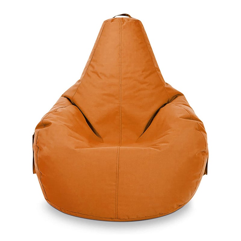 LEXAVI Brand Bean Bag with Footrest Filled with Beans 4XL Large Jumbo Size in Faux Leather 4XL Gold Pocket - Image 5