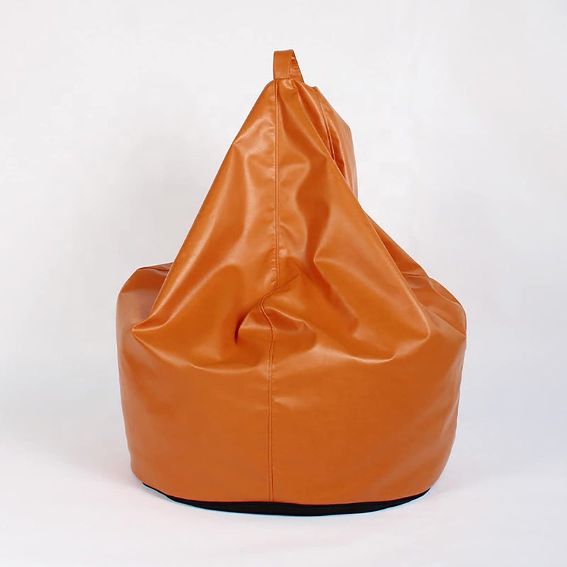 LEXAVI Brand Bean Bag with Footrest Filled with Beans 4XL Large Jumbo Size in Faux Leather 4XL Gold Pocket - Image 4