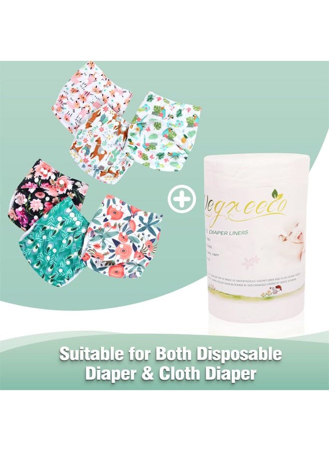 Unscented Diaper Liners,Fragance Free and Chlorine Free - 100 Sheets Per Roll (1 Roll)