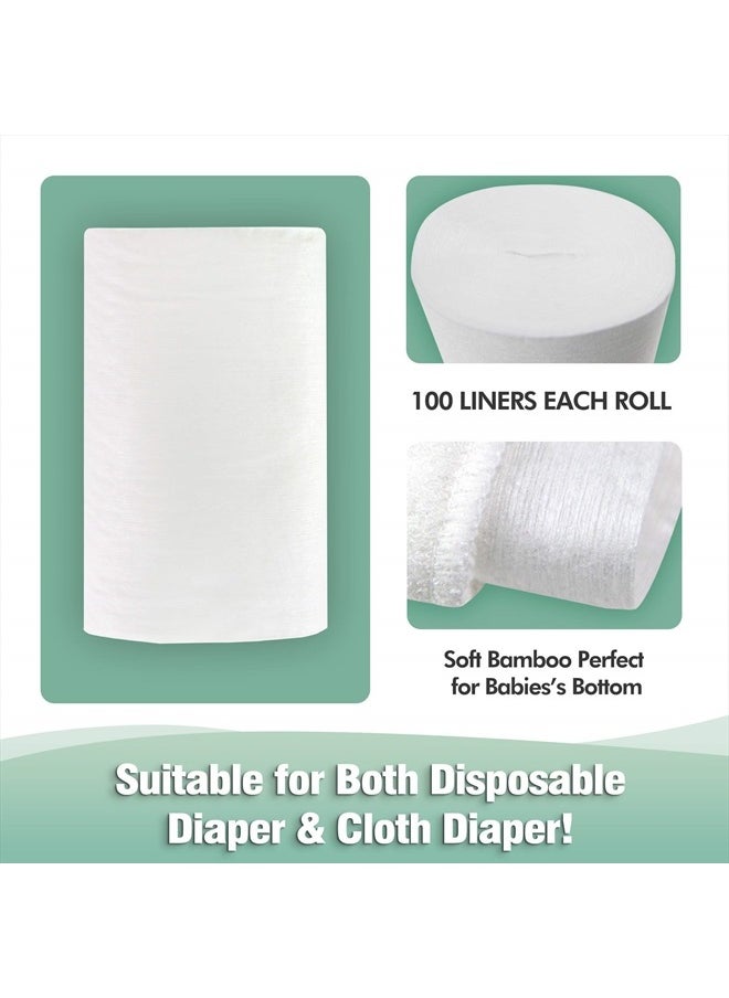 Unscented Diaper Liners,Fragance Free and Chlorine Free - 100 Sheets Per Roll (1 Roll)