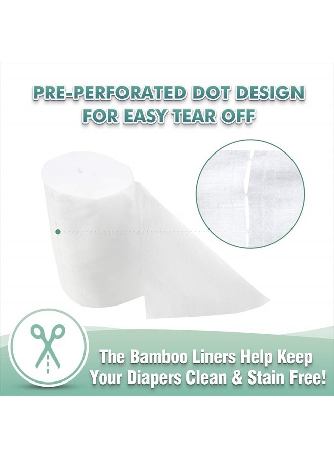 Unscented Diaper Liners,Fragance Free and Chlorine Free - 100 Sheets Per Roll (1 Roll)