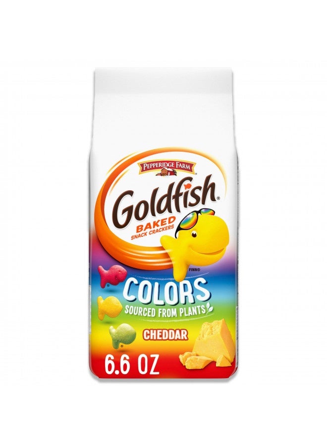Pepperidge Farm Goldfish Colors Cheddar Cheese Crackers, Baked Snack Crackers, 6.6 Oz Bag  - Image 5