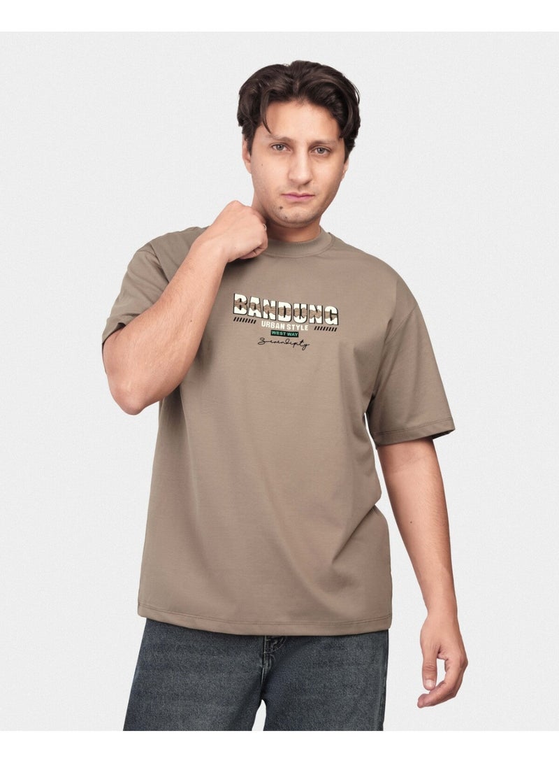 TORINESE "Bandung Taupe" Graphic Oversize - Image 4