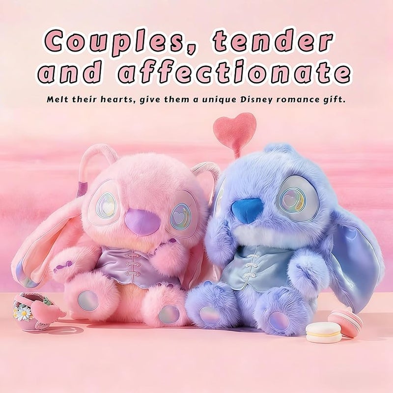 Miniso Stitch Sitting Doll New Chinese Style Cute Decorative Doll Soft Home Desktop Ornament Cute Collectible Doll Gift Giving (Angel) - Image 3