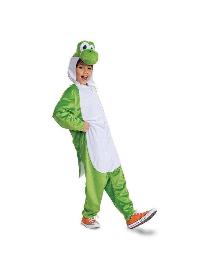 Disguise Yoshi Costume Hooded Jumpsuit, Official Super Mario Character Costume for Kids, Size (14-16) - Image 1