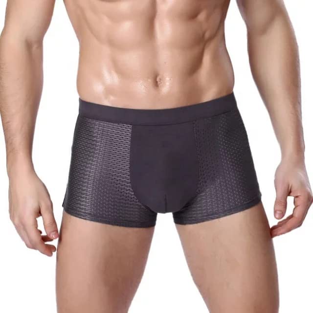 ASJAR Net Men Breathable Pouch Men Underwear Packs Mesh Boxer Briefs|Dots|Free Size (M 3) - Image 4