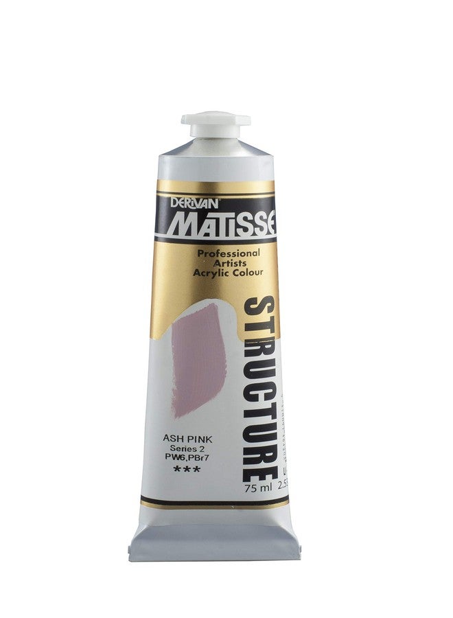 Matisse Structure Heavy Body Acrylic Paint High Viscosity Acrylics - 75 ml Tube - Ash Pink - Image 1