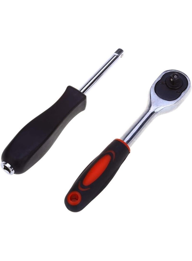 GGOOT Wrench Satagood Tools Automobile Motorcycle Car Repair Tool Box Precision Ratchet Wrench Set Sleeve Universal Joint Hardware Tool Kit Repair Tools Wrenches  - Image 4
