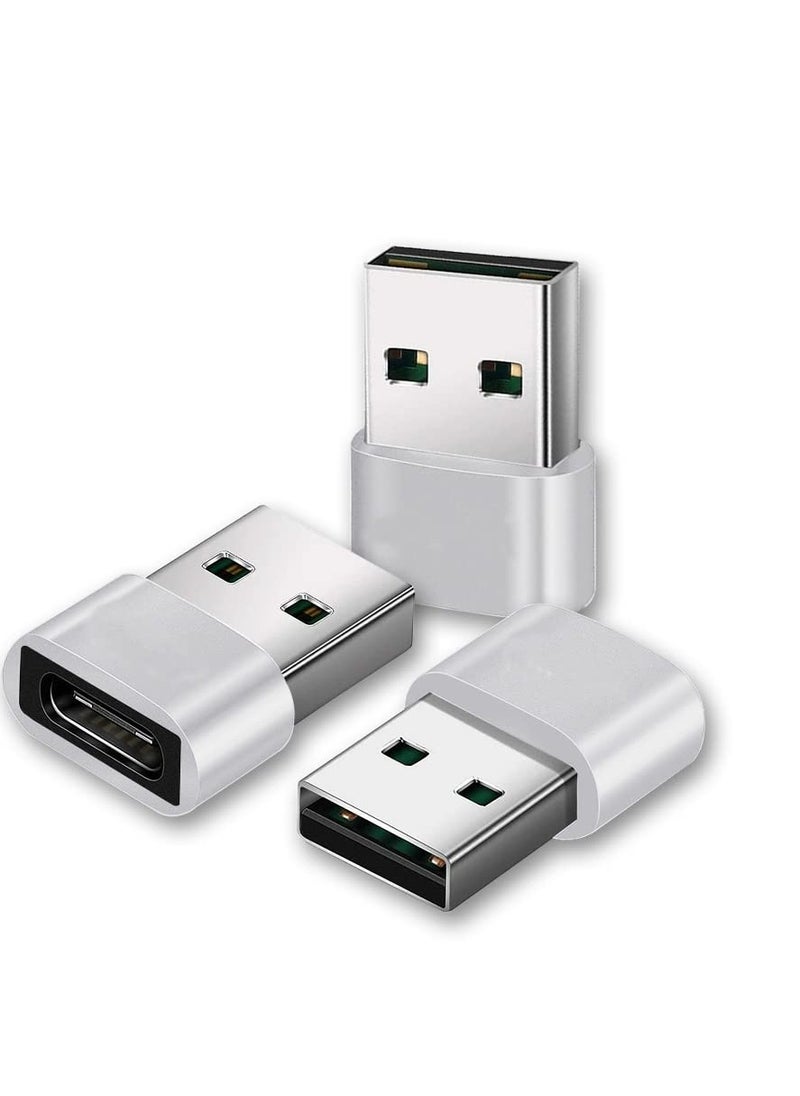 erorex New USB to USB C Adapter 3Pack,Type C Female to USB A Male Charger Cable Converter for Apple Watch Ultra iWatch Series 8 7 9,AirPods,iPhone 12 13 14 15 16 Plus Max Pro,iPad 10 Air 4 5 Mini connector  - Image 1