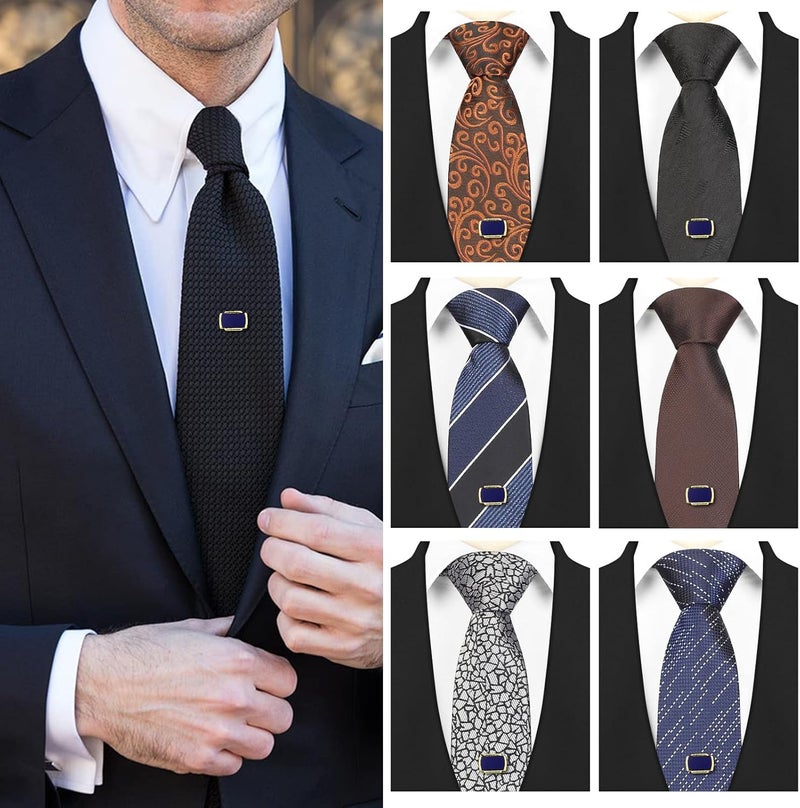HAWSON Tie Pins Tie Tacks for Men with Chain, Mens Jewelry or Accessories for Wedding Birthday Anniversary Christmas Valentine's Day - Image 2