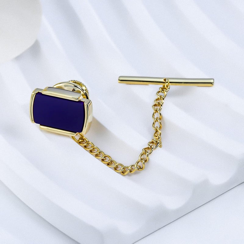 HAWSON Tie Pins Tie Tacks for Men with Chain, Mens Jewelry or Accessories for Wedding Birthday Anniversary Christmas Valentine's Day - Image 4
