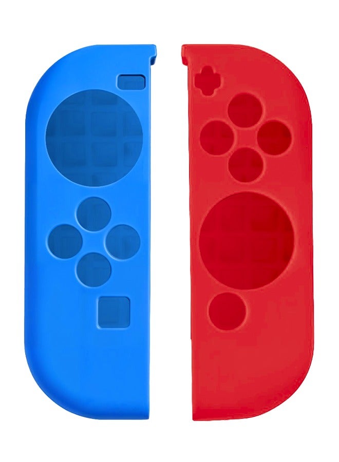 XForm Nintendo Switch/OLED Joy-Con Shell Case Colorful Left & Right Handle Protective Cover (Blue & Red) – Soft TPU Replacement Housing for Joy-Con Controllers - Image 2