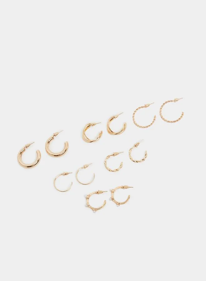 ستايلي مجموعة من 6 اقراط اذن كاجوال