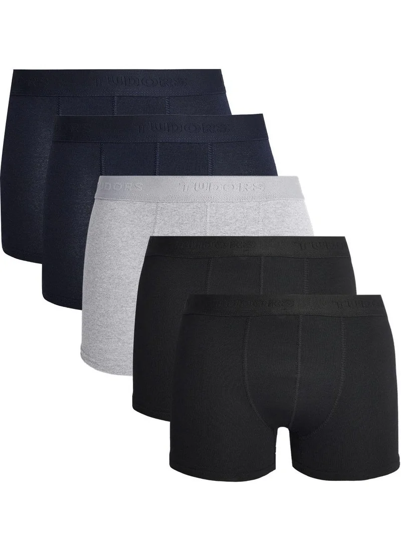 Tudors Men's 5-Pack Cotton Lycra Flexible Fabric Boxer