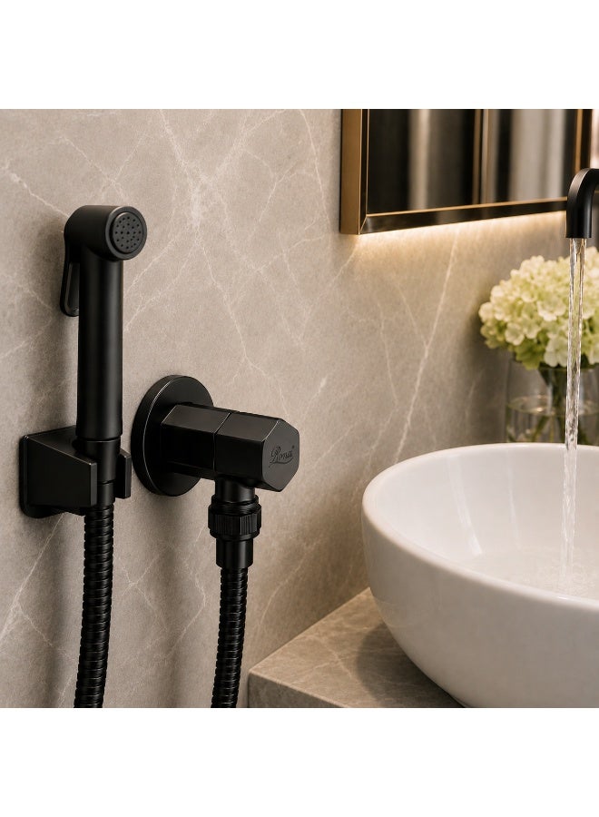 RONA Premium Solid Copper Angle Valve | Heavy-Duty Quarter Turn Shut-Off Valve with Hexagonal Cap | Leak-Proof Ceramic Disc | Universal G 1/2" Fitting for Bathroom & Kitchen | 5-Year Warranty (Available in 6 Luxury Finishes) - Image 2