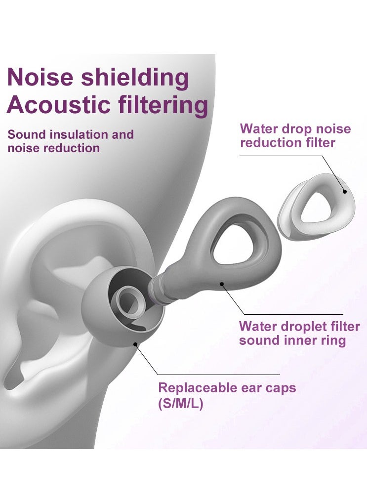 Generic - Ear Plugs for Sleeping Noise Cancelling, High Fidelity Concert Ear Plugs, Reusable Soft Silicone Ear Protection for Sleep, Concerts, Work, Rave -35dB Noise Reduction, with 6 Eartips - Image 1