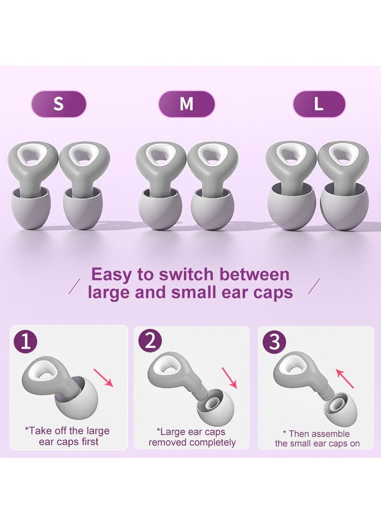 Generic - Ear Plugs for Sleeping Noise Cancelling, High Fidelity Concert Ear Plugs, Reusable Soft Silicone Ear Protection for Sleep, Concerts, Work, Rave -35dB Noise Reduction, with 6 Eartips - Image 1