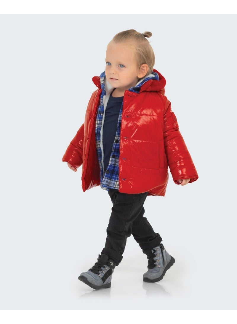 Baby Hola Hooded Water and Windproof Girl's Boy's Coat 13441  - Image 2