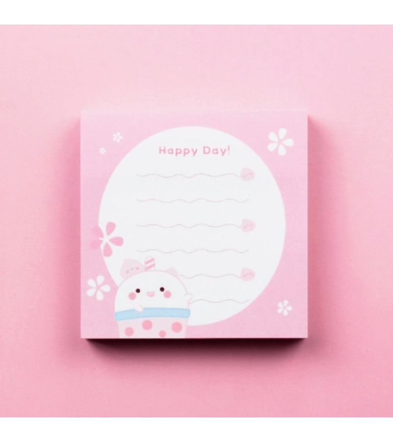 Set of 2 Cute Aesthetic Sticky Note Pads 80 Sheets Each for Office School Valentine - Image 3