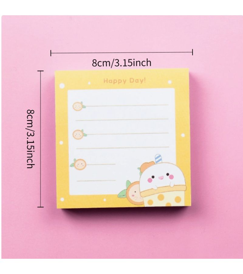 Set of 2 Cute Aesthetic Sticky Note Pads 80 Sheets Each for Office School Valentine - Image 4