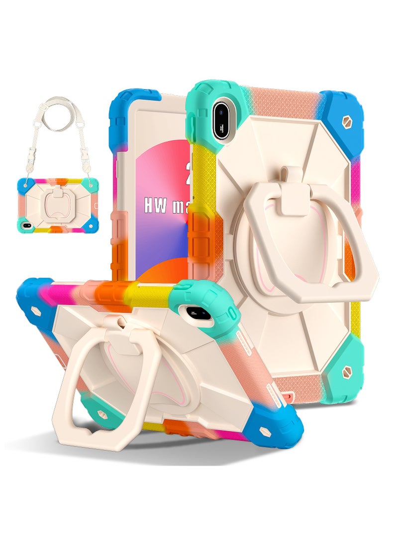 عام حافظة لهاتف هواوي ميت باد سي 11 بوصة (2024) ، غطاء لوحي ذكي مضاد للسقوط ، غطاء واقي مناسب للأطفال مع حامل مقبض حمل قابل للدوران 360 - حامل حزام وقلم - Image 1