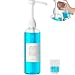 VITVITI Plastic Mouthwash Dispenser for Bathroom 17 OZ Pump Mouth Wash Container Bottle with Cup Clear Refillable Mouthwash Dispenser with Labels - Image 2