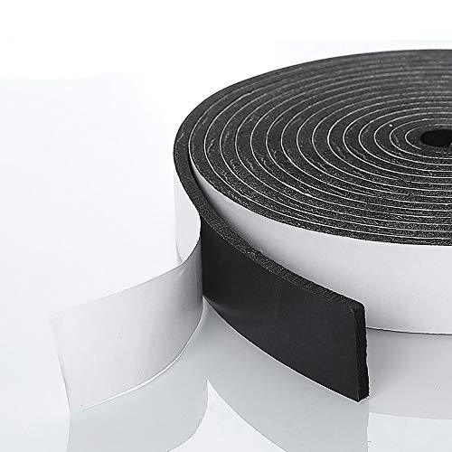 DGSL Weather Stripping Door Seal Strip for Doors and Windows, 1In x 1/8In X 33Ft Foam Insulation Tape Self Adhesive,Sound Proof,Weatherstrip,Pipe Cooling, Air Conditioning Seal Strip - Image 1