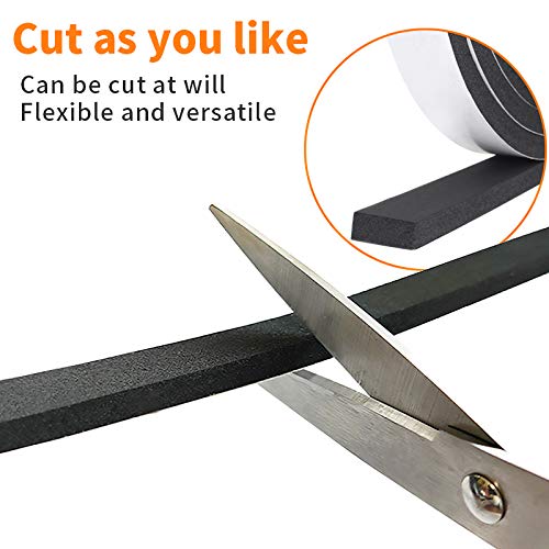DGSL Weather Stripping Door Seal Strip for Doors and Windows, 1In x 1/8In X 33Ft Foam Insulation Tape Self Adhesive,Sound Proof,Weatherstrip,Pipe Cooling, Air Conditioning Seal Strip - Image 3