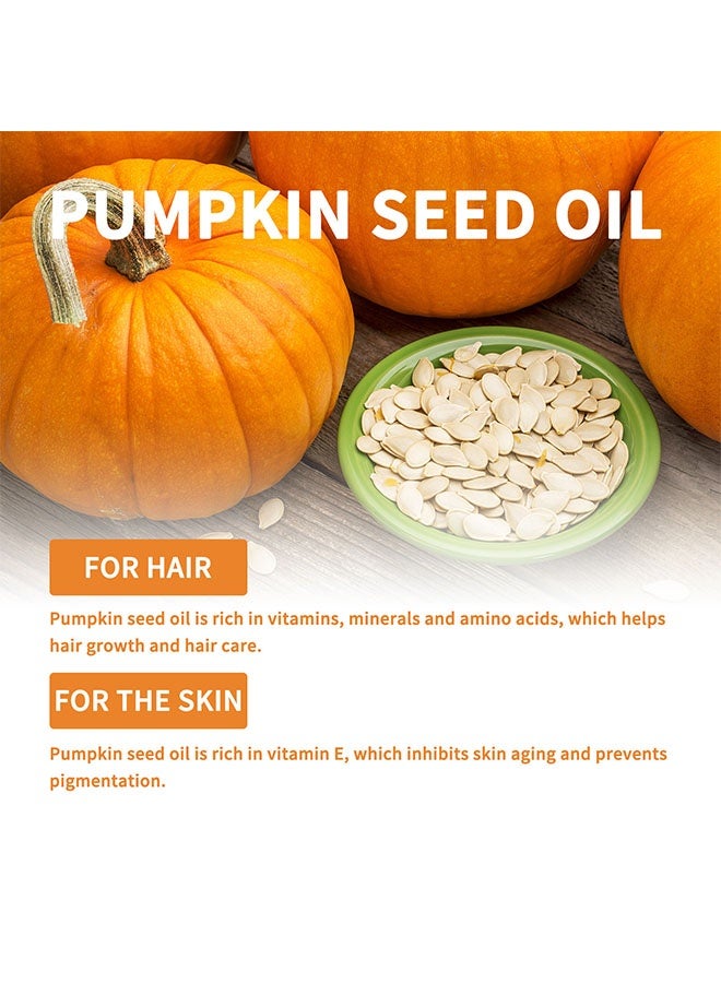 EELHOE Pumpkin Seed Oil 60ml, Nourish and Promote Hair Formation, Hydrate and Smooth Skin, Rejuvenating and Regenerating for Dry Damaged Hair, Hair Loss Treatment for All Hair Types - Image 2